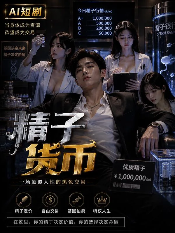精子货币 精王血脉觉醒 ai短剧 精子情欲故事 货币缠绵 海报