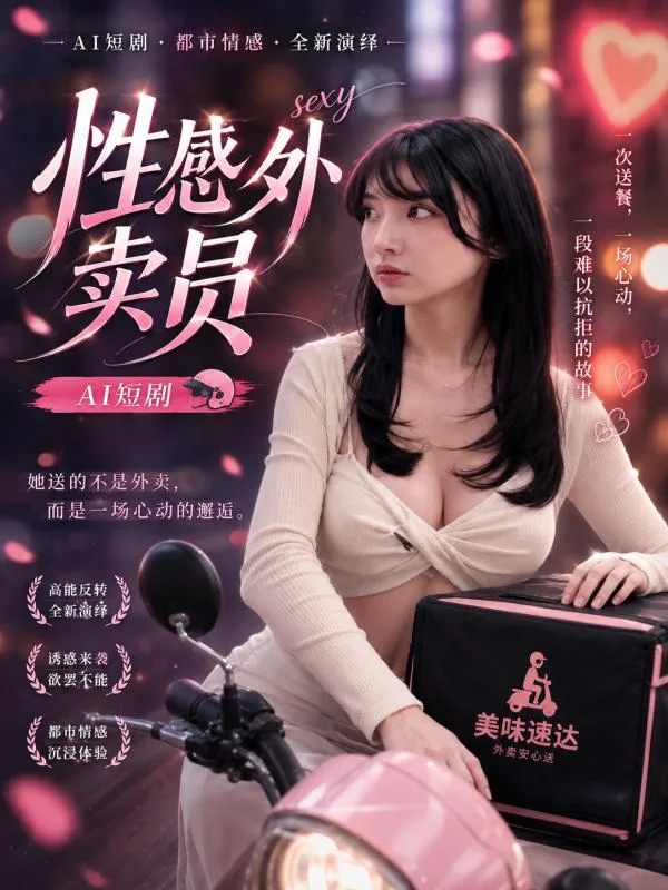 如此送外卖 性感外卖员 深夜上门送餐意外变成贴身私密服务 ai成人 画面极具冲击力让人看得浑身燥热 ai短剧 海报
